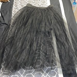 Black Tulle & tight fitted Skirt
